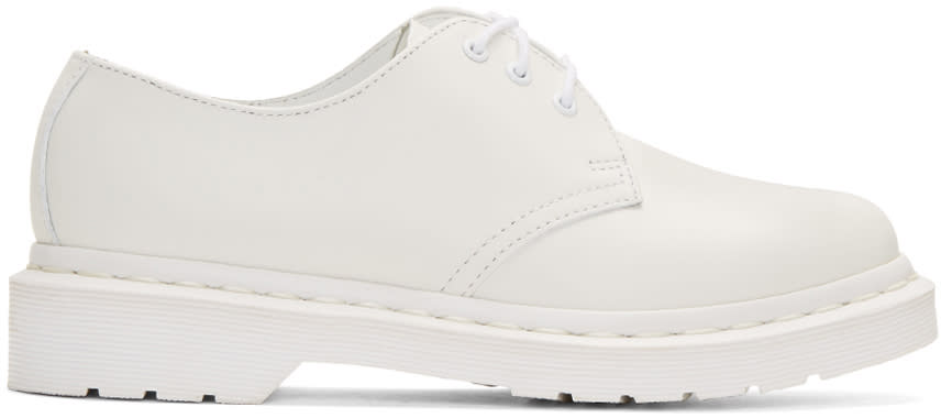 Dr. Martens White Three-eye 1461 Gibson Derbys