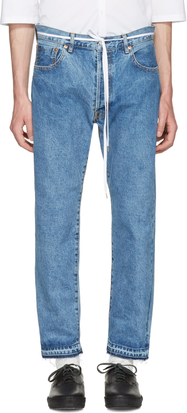 Sasquatchfabrix Indigo 90s Silhouette Jeans