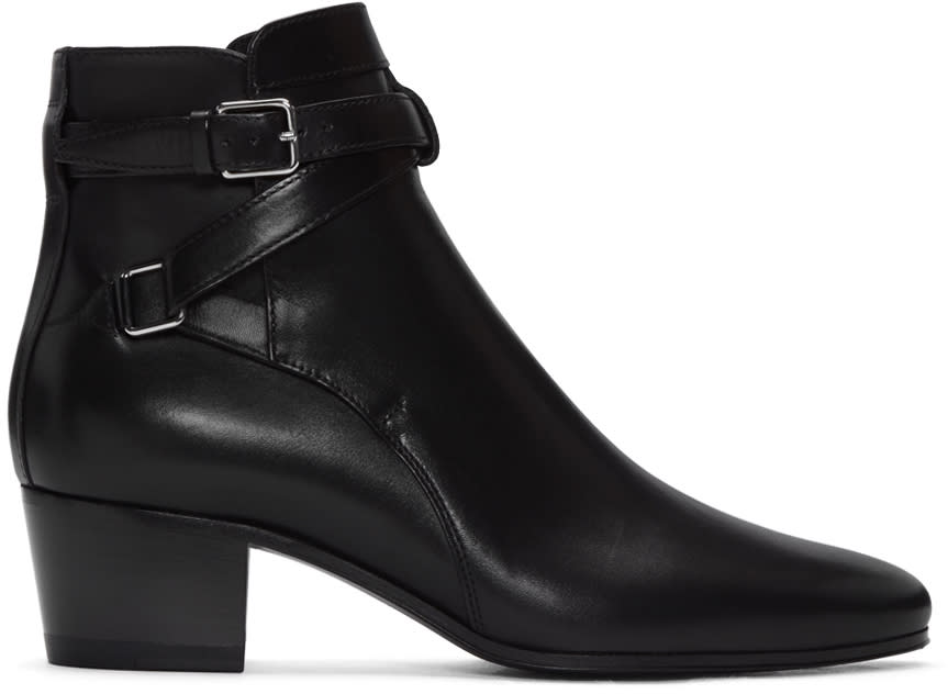 Saint Laurent Black Blake Jodhpur Boots