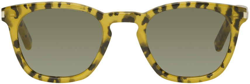 Saint Laurent Tan Leopard Sl 28 Sunglasses