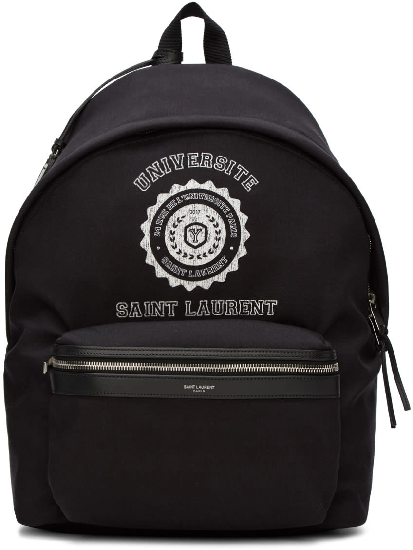 Saint Laurent ブラック ユニベルシテ シティ バックパック