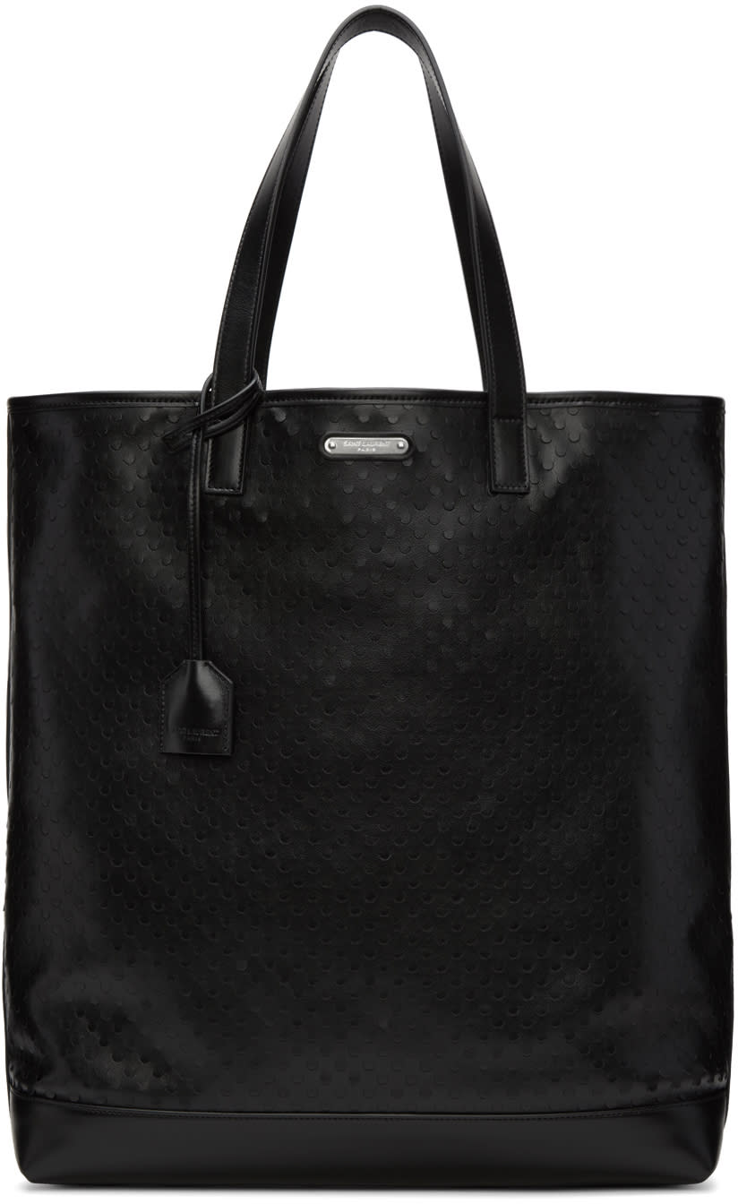 Saint Laurent ブラック パーフォレート ショッピング トート