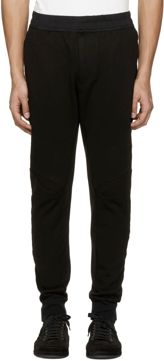 Julius Black Knee Details Lounge Pants