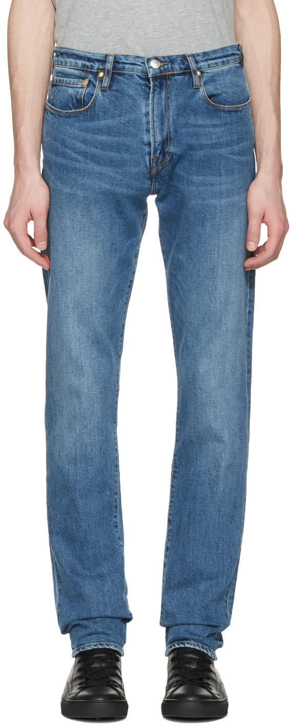 Ps By Paul Smith Blue Tapered Jeans