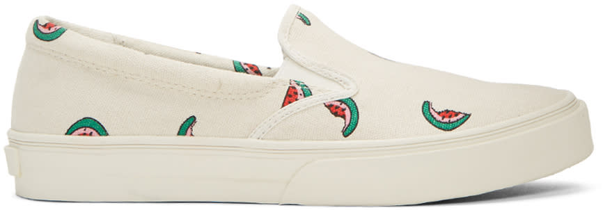 Ps By Paul Smith Ecru Watermelon Clyde Slip-on Sneakers