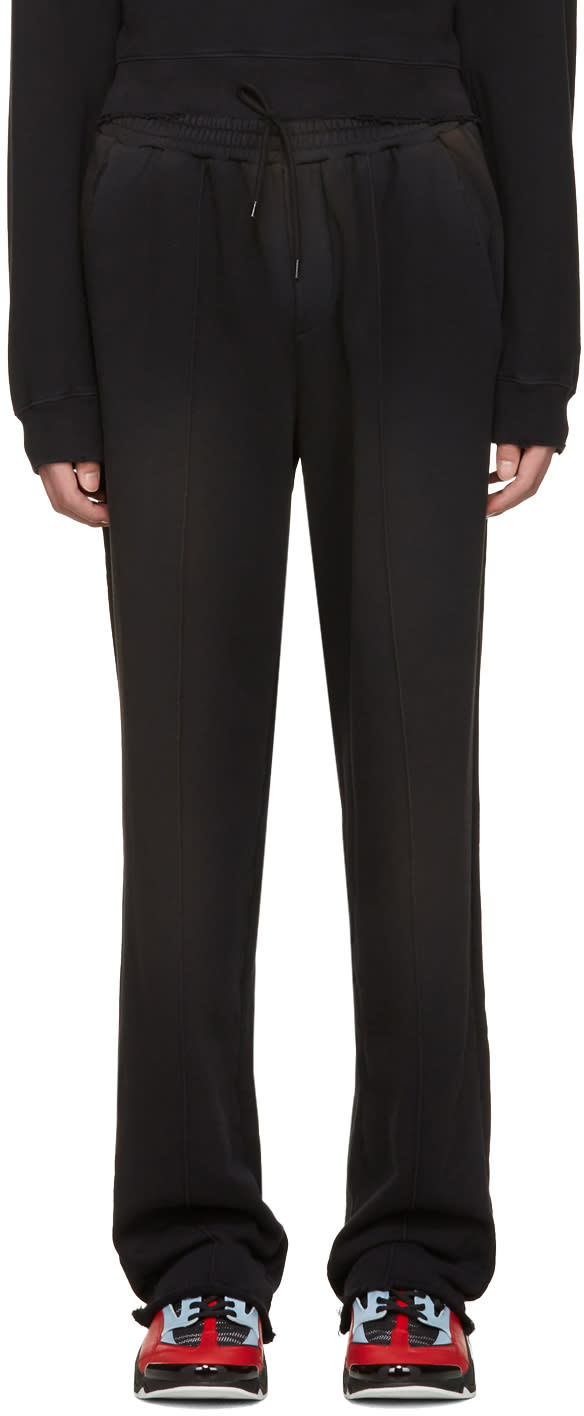 Msgm Black Washed Out Lounge Pants