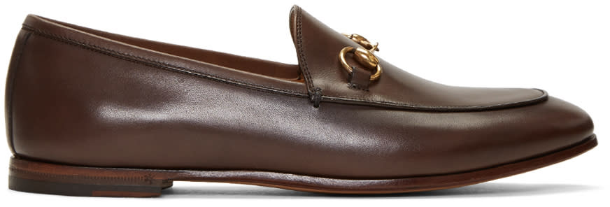 Gucci Brown Jordaan Loafers