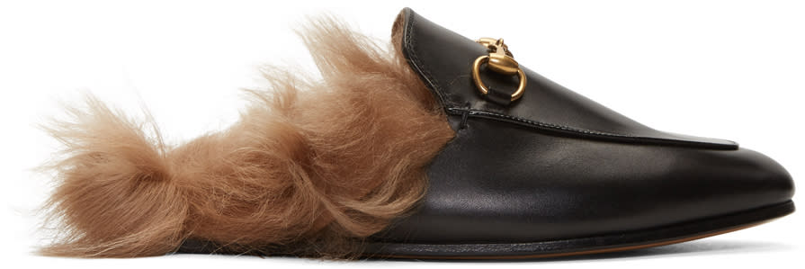 Gucci Black Princetown Slip-on Loafers