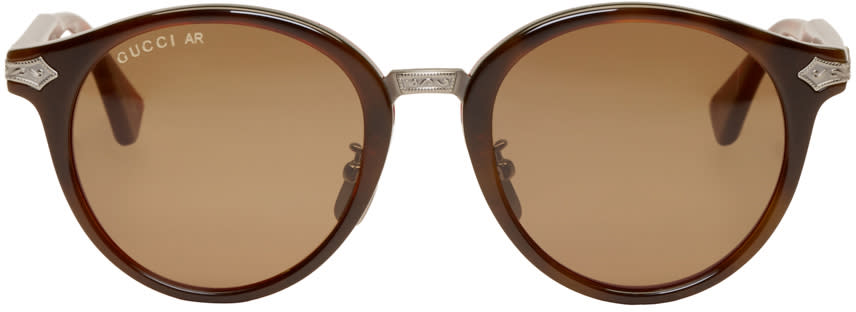 Gucci Tortoiseshell Layer Web Sunglasses