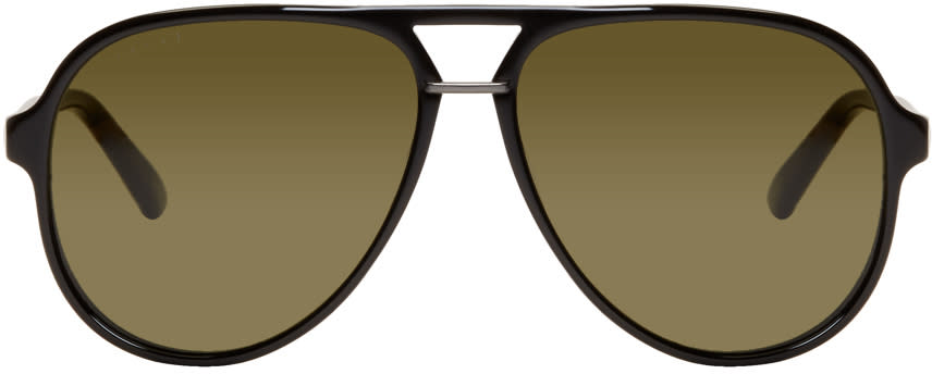 Gucci Black Pilot Aviator Sunglasses