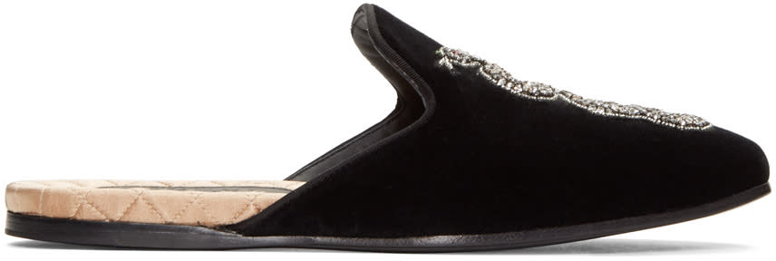 Gucci Black Snake Slip-on Loafers