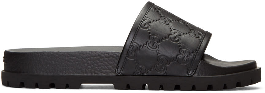 Gucci Black Pursuit Trek Slide Sandals