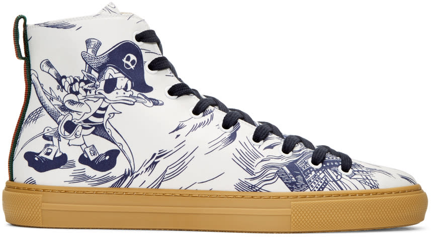 Gucci Navy Sea Storm High-top Sneakers