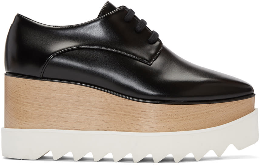 Stella Mccartney Black Platform Elyse Derbys