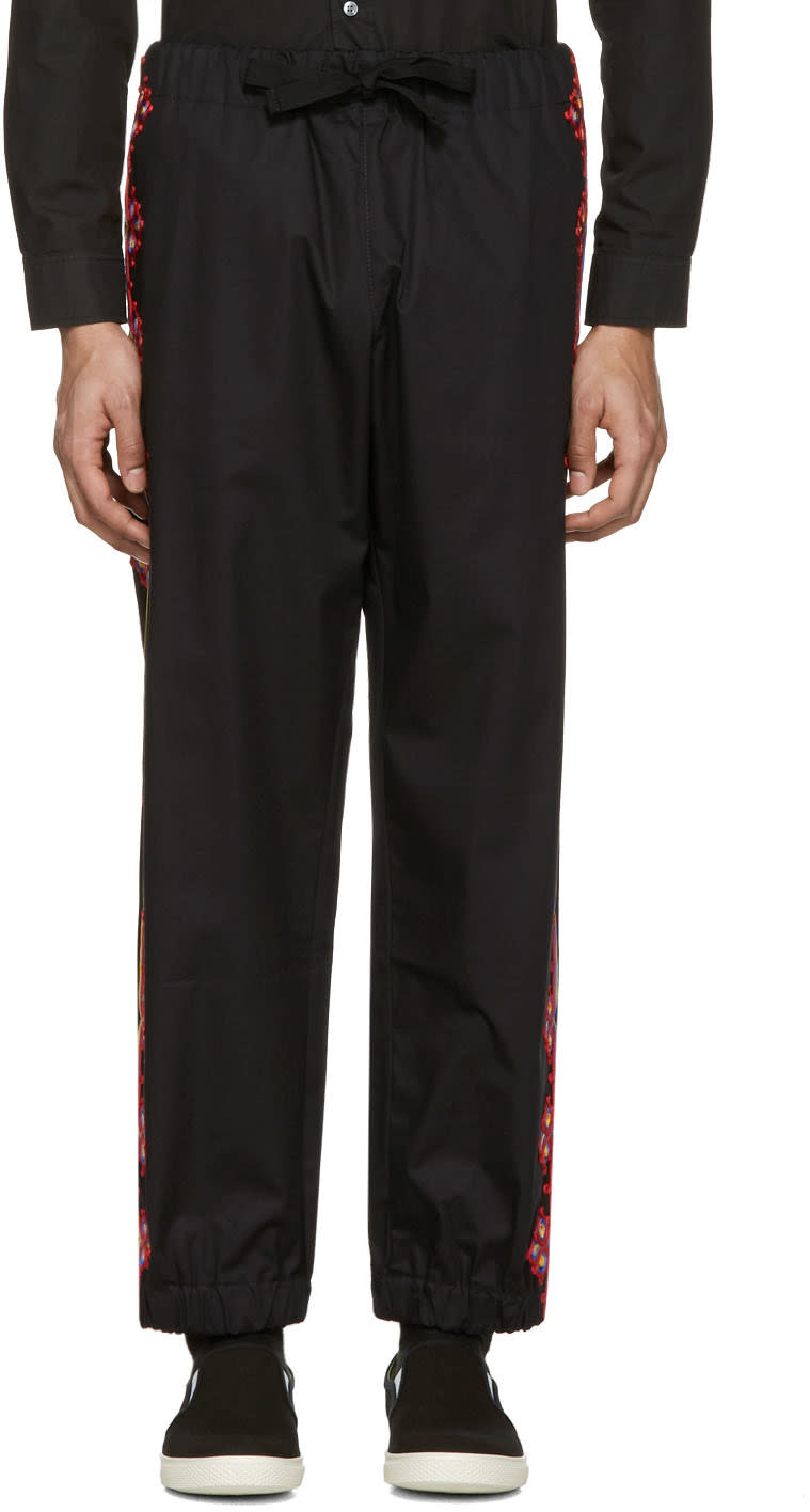 Stella Mccartney Black Embroidered Trousers