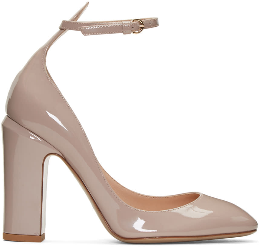 Valentino Pink Patent Tan-go Mary Janes