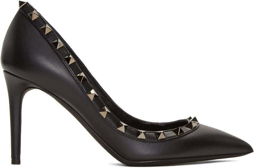 Valentino Black Rockstud Heels