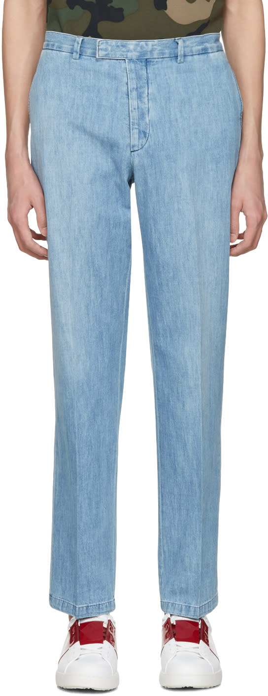 Valentino Blue Denim Trousers