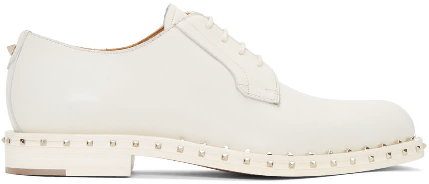 Valentino Ivory Valentino Garavani Rockstud Derbys