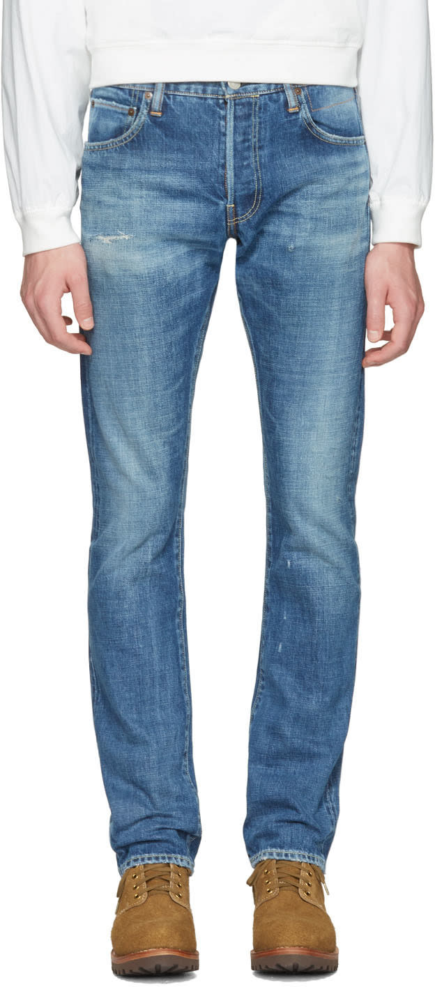 Visvim Blue Slim Social Sculpture 01 Jeans
