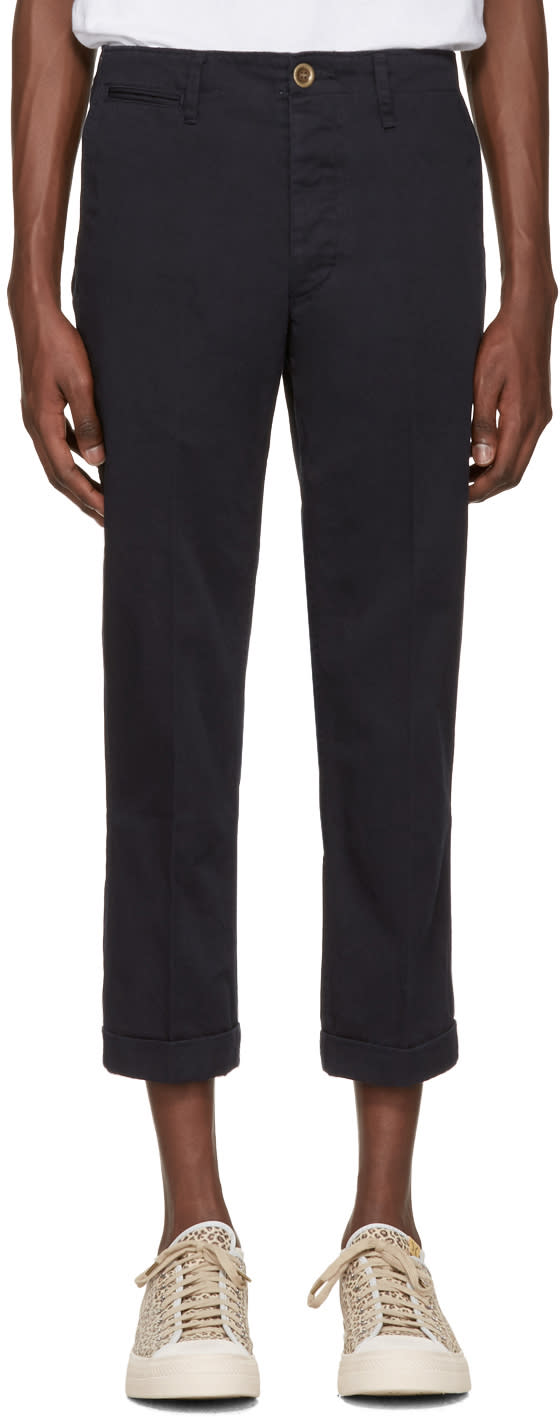 Visvim Navy High Water Chinos