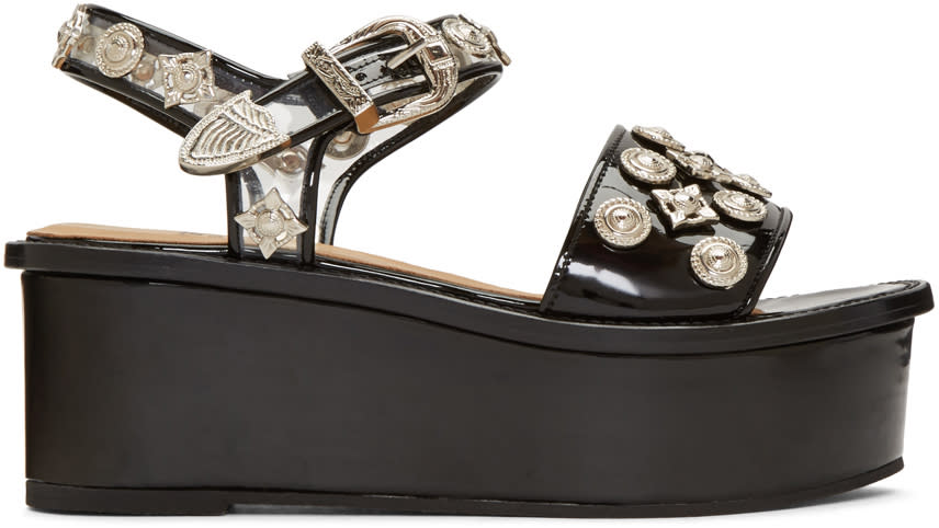 Toga Pulla Black Platform Sandals