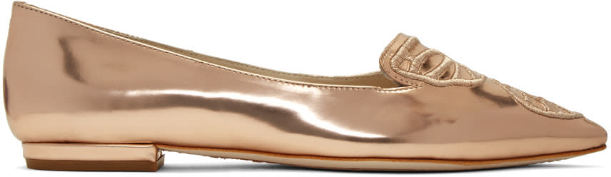 Sophia Webster Pink Patent Bibi Butterfly Flats