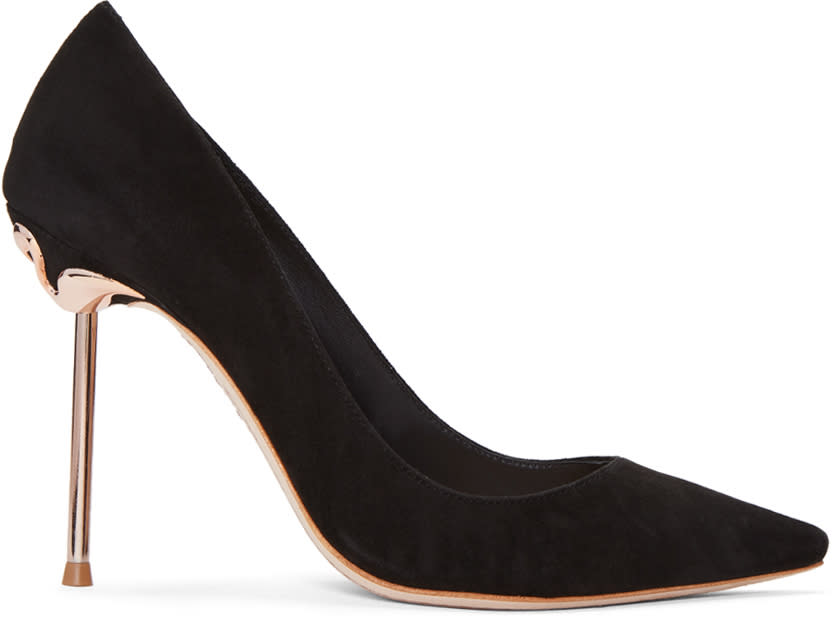 Sophia Webster Black Suede Coco Flamingo Heels