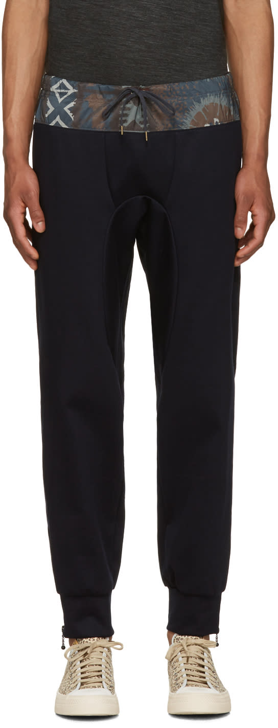 Kolor Navy Printed Waistband Lounge Pants