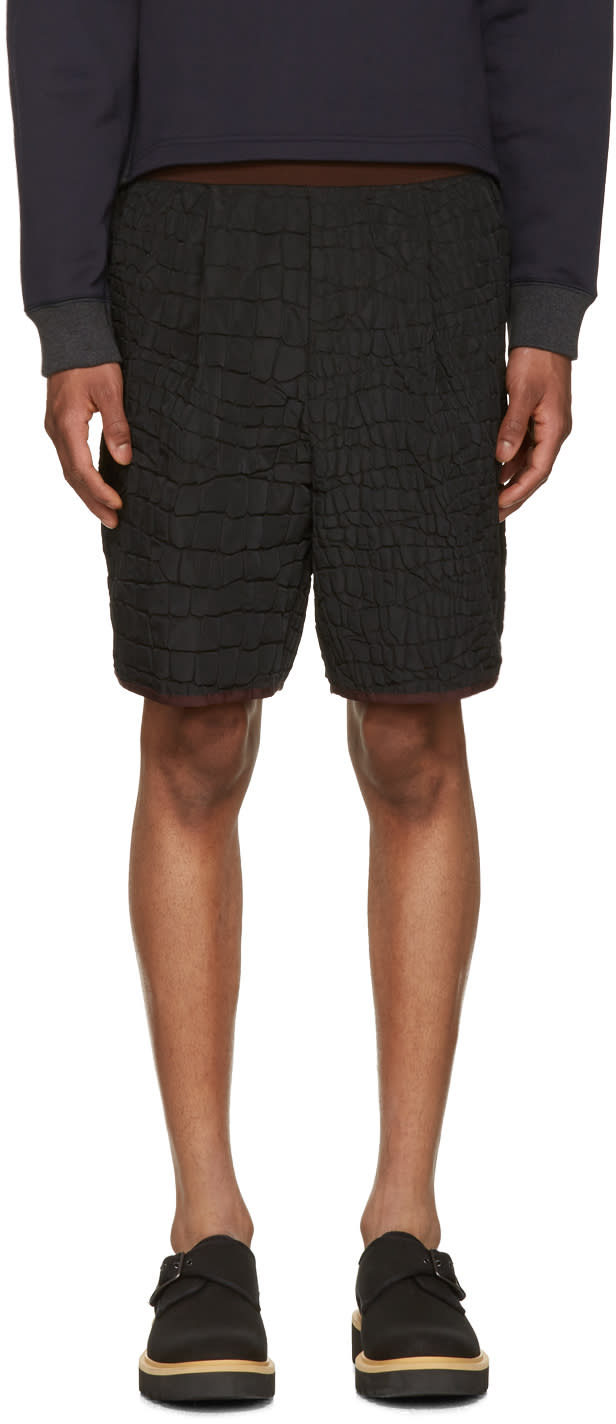Kolor Black Contrast Waistband Shorts