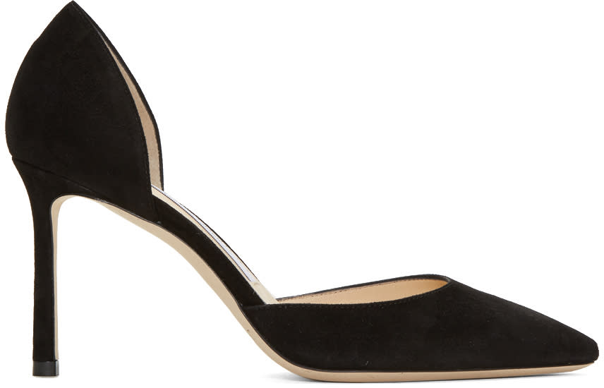 Jimmy Choo Black Suede Esther Dorsay Heels