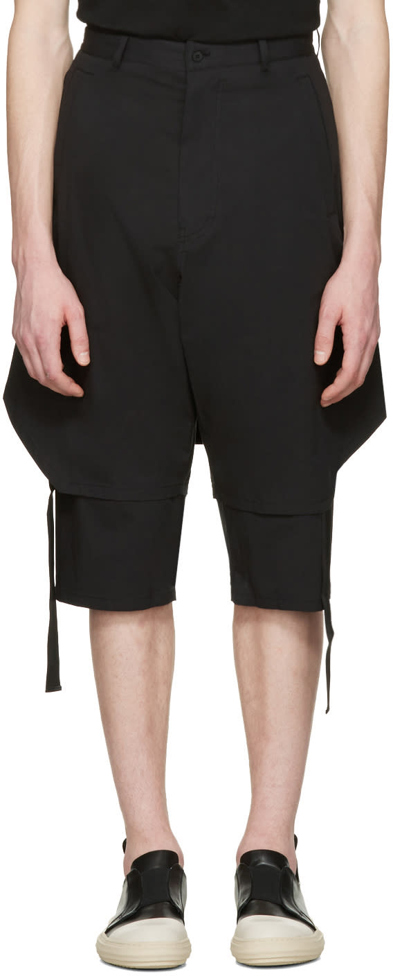 D.gnak By Kang.d Black Layered Shorts