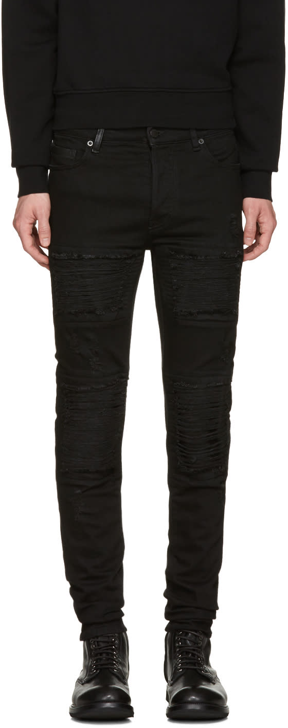 Marcelo Burlon County Of Milan Black Gil Biker Jeans