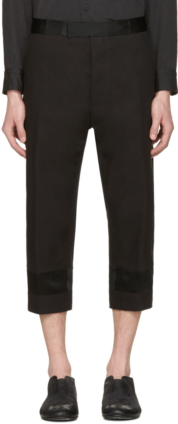 Haider Ackermann Black Tuxedo Trousers