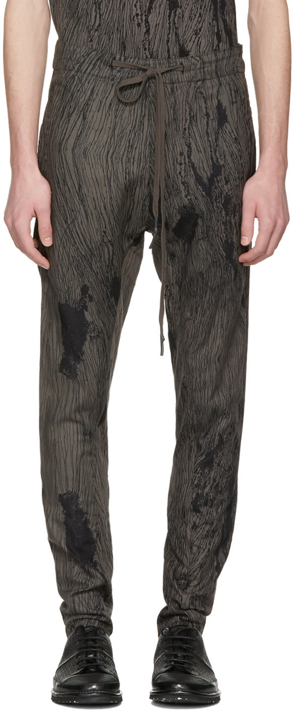 Nude:mm Grey Printed Trousers