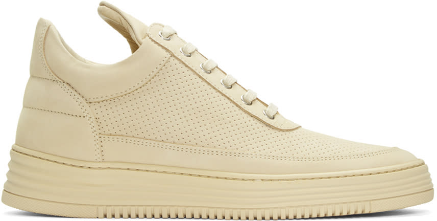 Filling Pieces Beige Perforated Tone Sneakers