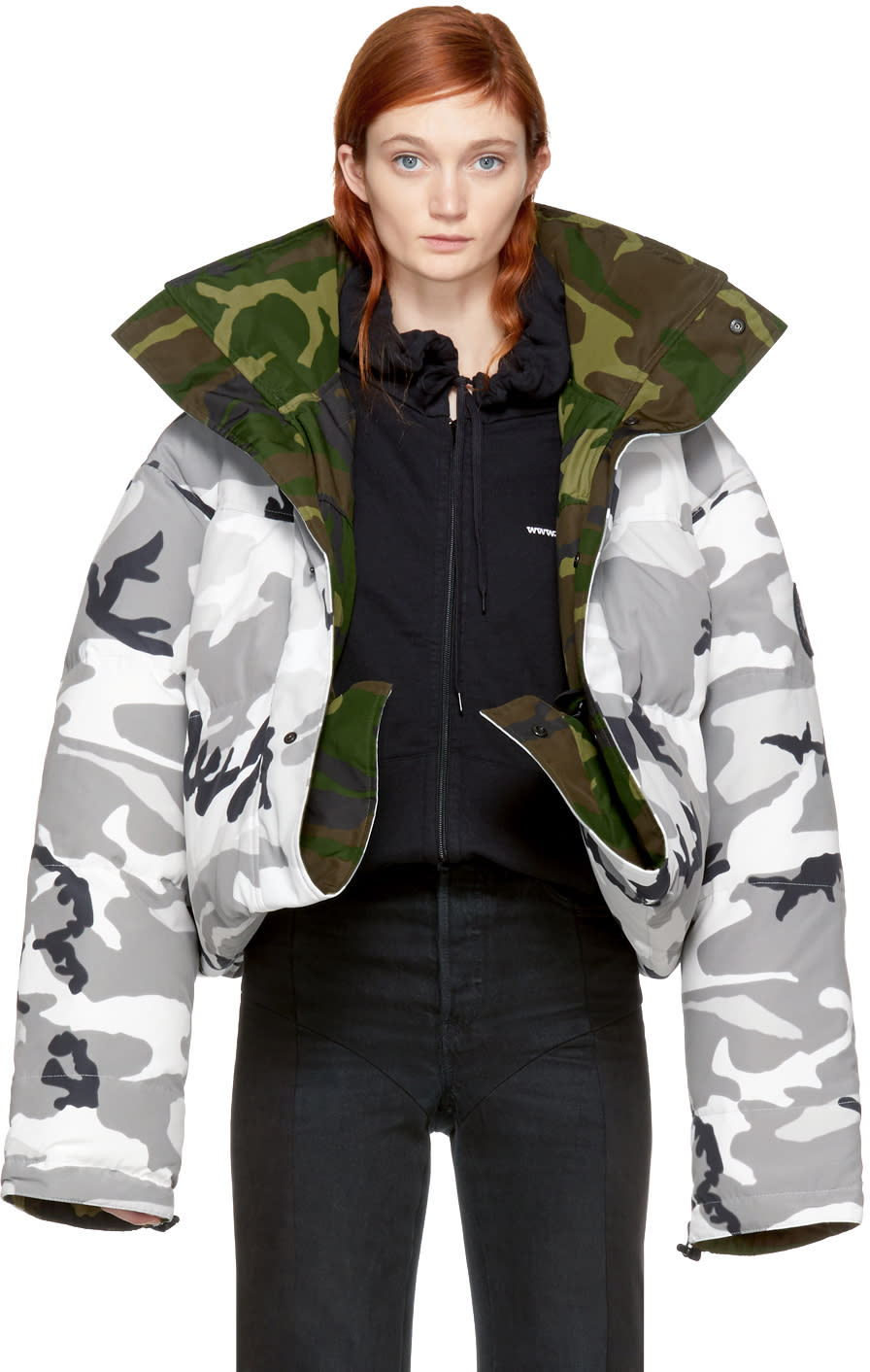 Vetements Reversible Grey Camouflage Canada Goose Edition Parka | Shop ...