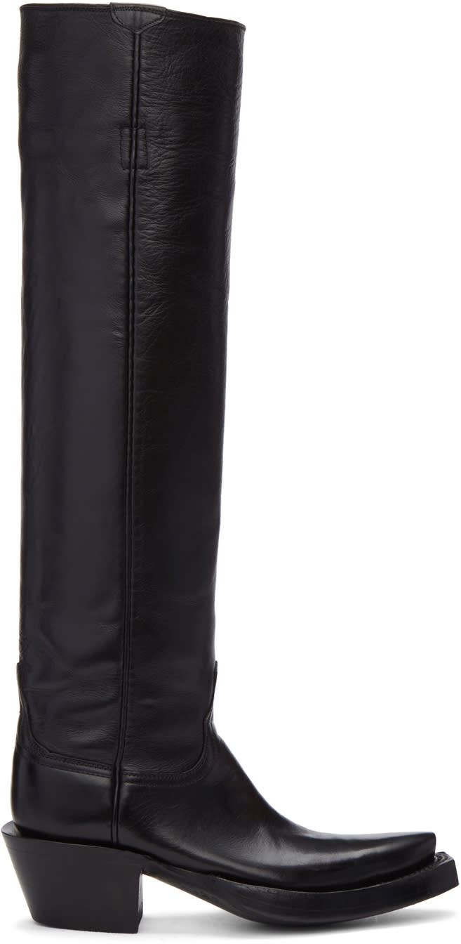 Vetements Black Lucchese Edition Texan Boots