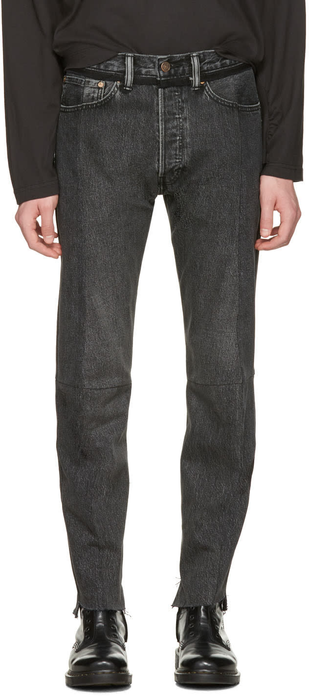 Vetements Black Levis Edition Classic Reworked Denim Jeans