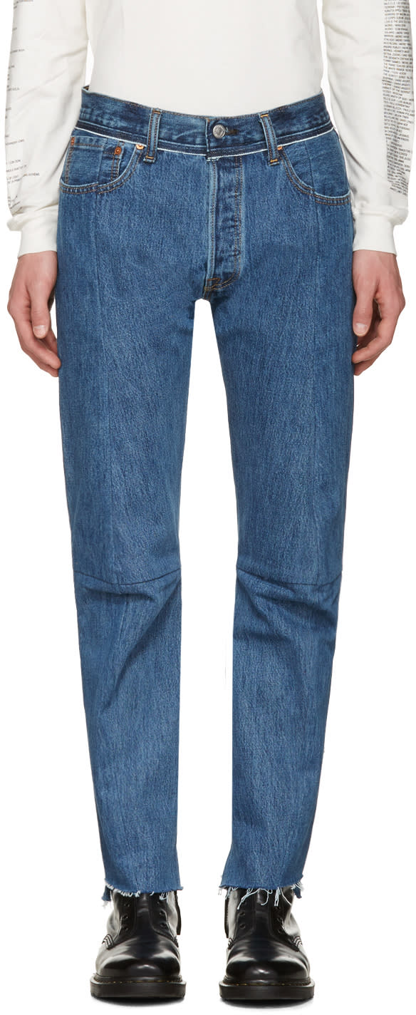 Vetements Blue Levis Edition Classic Reworked Denim Jeans