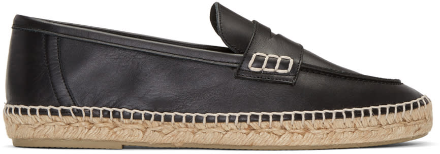 Loewe Black Espadrille Loafers