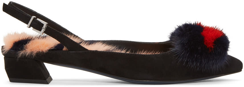 Fendi Black Hypnoteyes Ballerina Flats