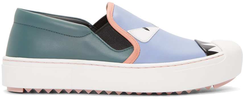 Fendi Multicolor Bag Bugs Slip-on Sneakers