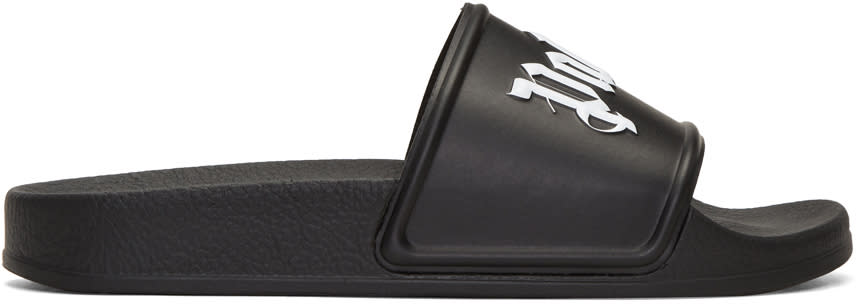 Palm Angels Black Logo Sandals