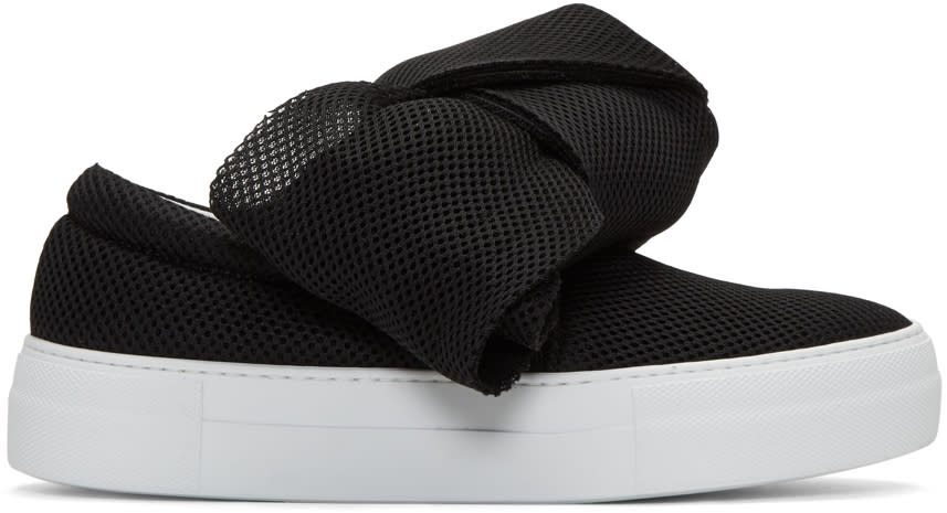 Joshua Sanders Black Bow Double Slip-on Sneakers