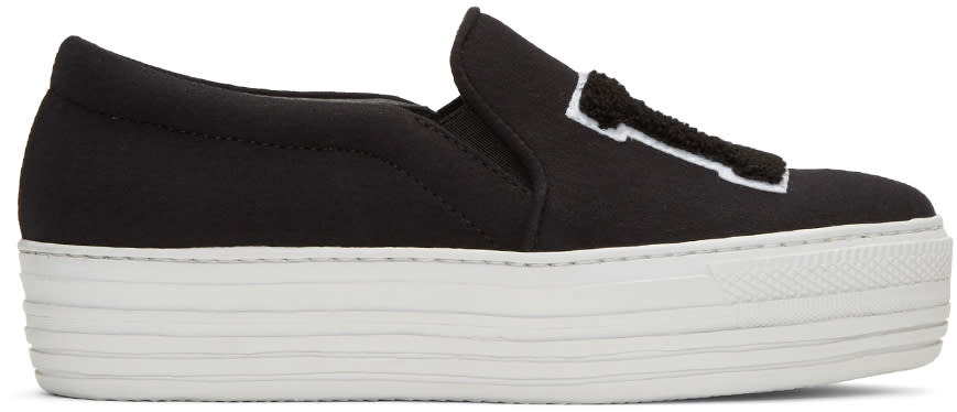 Joshua Sanders Black la Double Slip-on Sneakers