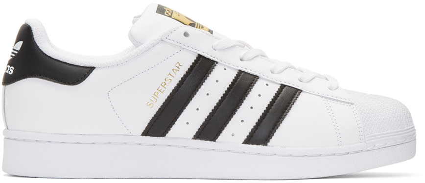 Adidas Originals White and Black Superstar Sneakers
