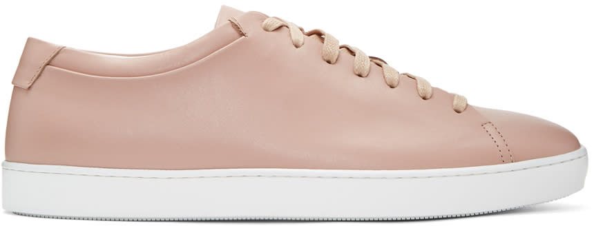 John Elliott Pink Leather Low Sneakers