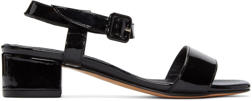 Maryam Nassir Zadeh Black Patent Leather Sophie Sandals