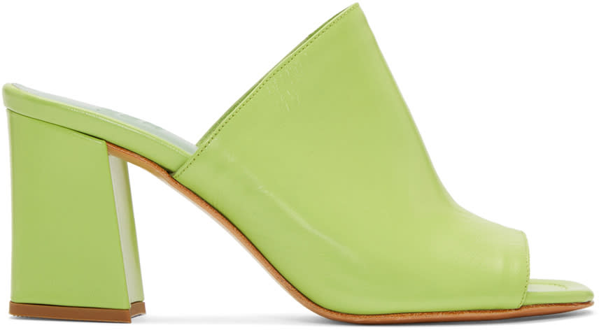 Maryam Nassir Zadeh Green Penelope Slide Sandals